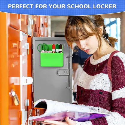 Magnetic Dry Erase Marker Holder, Magnetic Pen Holder for Fridge, Magnetic Marker Holder, Whiteboard Marker Holder for Locker Accessories, School, Office, Home, Magnetic Cup,1 Pack, Green