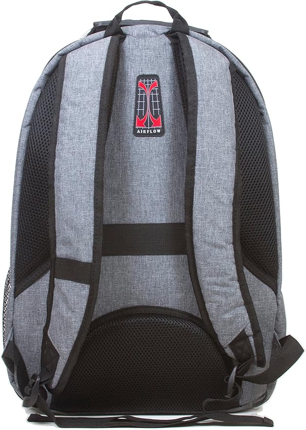Dejuno Commuter Backpack Checkpoint-Friendly Laptop Pocket, Heather Grey, 15.6-Inch