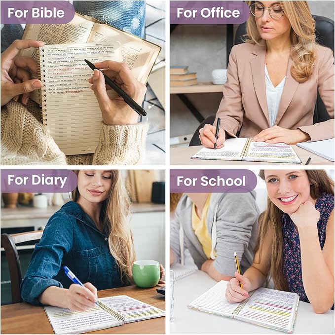 Pretty Cute Lined Spiral Journal Notebook for Women, Aesthetic College Ruled Notebook for Work & Note Taking, A5 Hardcover Journal for Writing, 140 Pages, Colorful Butterfly