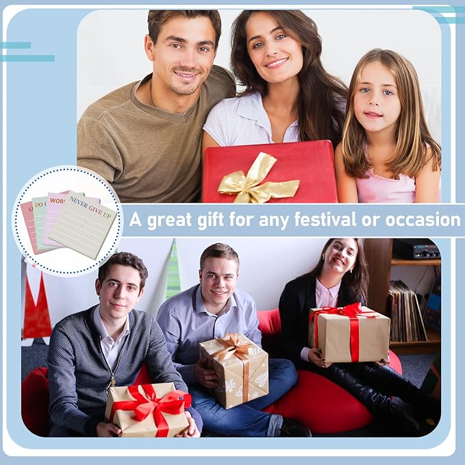 Yinder 24 Pcs Inspirational Sticky Notes with Lines Cute Motivational Sticky Notes Pad Employee Appreciation Gifts Bulk for Teacher Nurse Coworkers Office Supplies 3 x 3''(Aesthetics,Motivational)