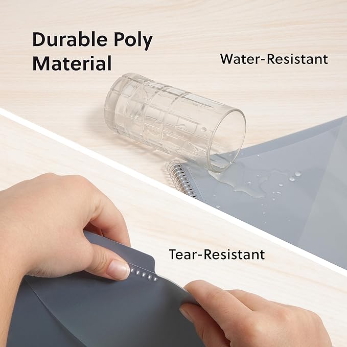 Smead Project Organizer, Office Supplies, 24 Pockets, Clear Cover with Assorted Bright Tabs, Tear Resistant Poly File Organizer, Document Organizer with 1/3-Cut Tabs, Letter Size (89213)