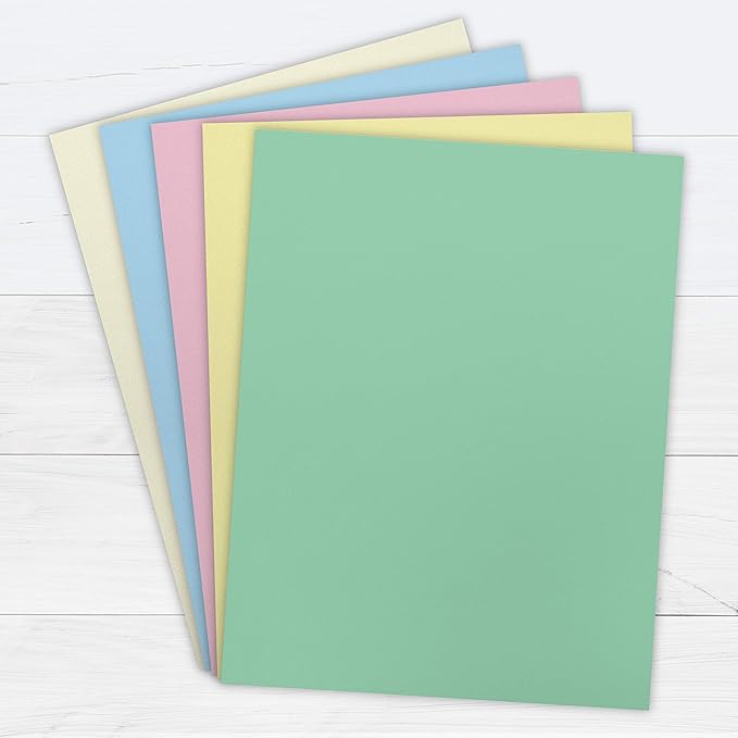 Printworks Pastel Cardstock, 67 lb, 4 Assorted Pastel Colors, FSC Certified, Perfect for School and Craft Projects, 50 Sheets, 8.5” x 11” (00684)