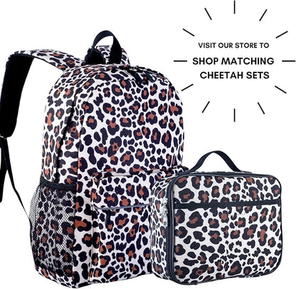 Fenrici Cheetah Backpack for Girls, Kids, Teens, Kids' Backpack, Kids' School Bookbags with Multiple Padded Compartments, Cheetah, 16"