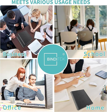 Binditek 500 Pack 12 Mil Sand-Textured Polycover - Midweight for Business Reports and Proposals - Lightly Textured Sand Finish - with Square Corners, Un-Punched, Black Color, Office Supplies