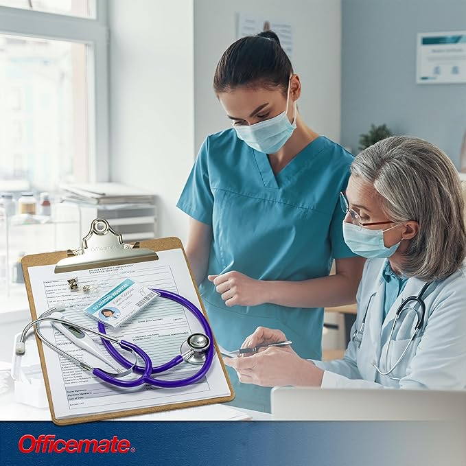 Officemate Recycled Wood Clipboard, 6 Inch Clip, 2 Pack Clipboard, Letter Size (9 x 12.5 Inches), Brown (83100)