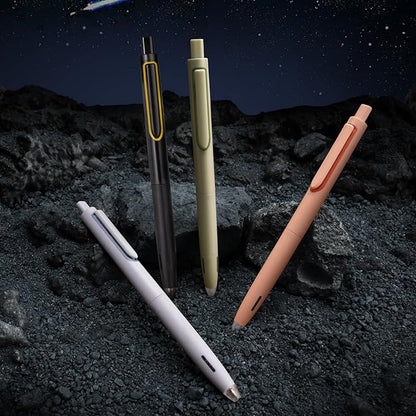 WRITECH Gel Pens Black Ink: Fine Point 0.5mm Retractable Pen 4ct No Smear for Journaling Smooth Writing Silent Click Up-Gel Pen Set