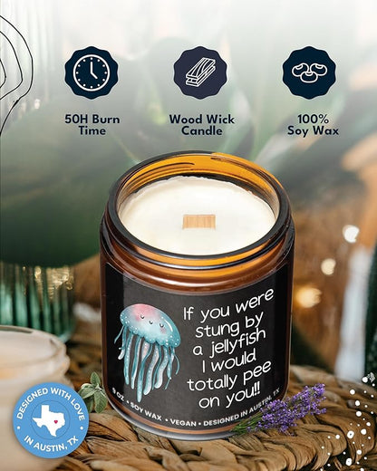 Funny Friendship Candle, If You were Stung by a Jellyfish, Funny Gifts for Friends Adult Humor, Best Friends Gifts for Friends Women Unique, Birthday, Christmas, Gift-Ready