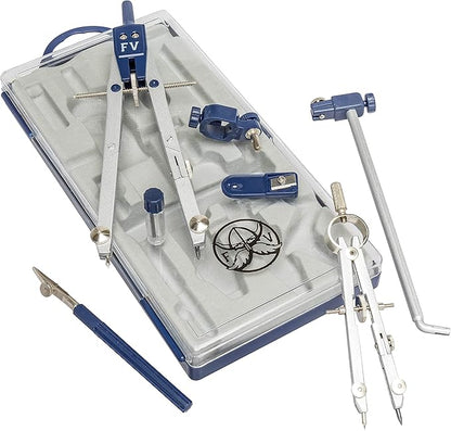 Drafting Compass for Geometry Set - Drawing Compass Geometry Set for Drafting, Math and Making Circles with Large Extension Beam for School, Drafting, Engineering and Architecture