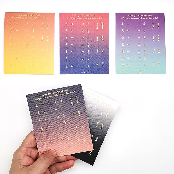 10 Sheets Monthly Adhesive Index Tabs Colorful Monthly Separator Tabs for Office Study Planners Organizations (Neon)