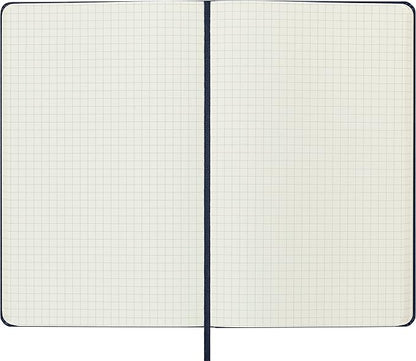 Moleskine Classic Notebook, Hard Cover, Large (5" x 8.25") Squared/Grid, Sapphire Blue, 240 Pages