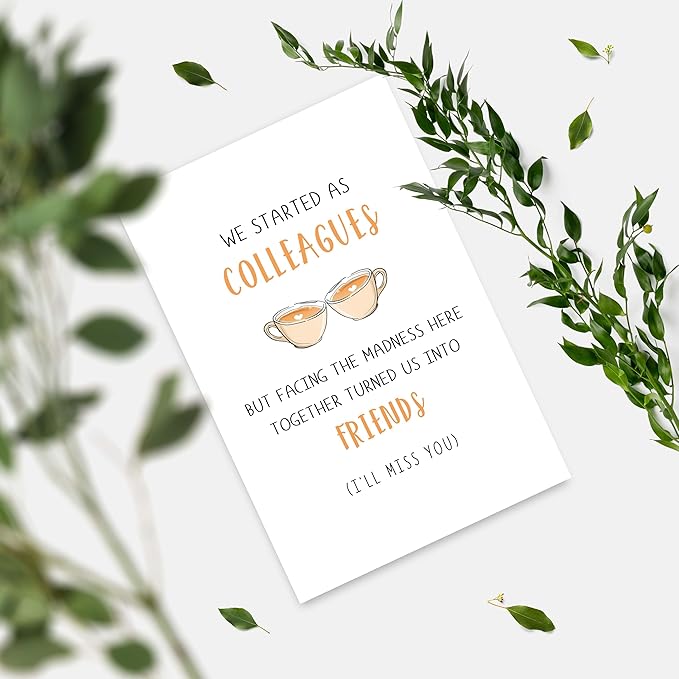 Coworker Leaving Card - Heartfelt & Funny Farewell Cards for Colleagues, Bosses & Friends