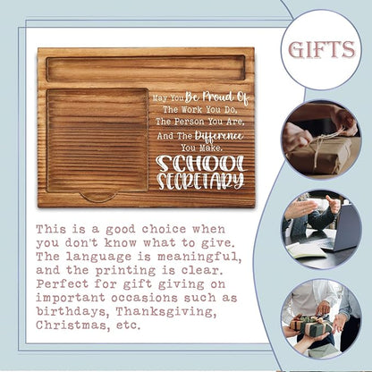 School Secretary Gifts, School Secretary Appreciation Gifts, Thank You Gifts for School Secretary, School Secretary Office Desk Decor Gifts Self-Stick Note Pad Holders ZSS2