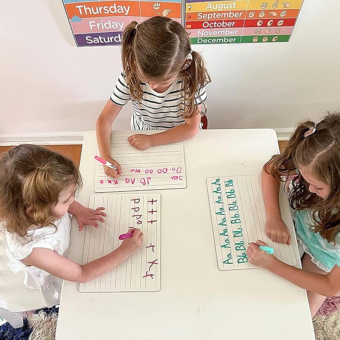 1 Small Dry Erase Board for Kids - Mini White Board for Students and Teachers - Durable and Portable Individual Whiteboard with Rounded Corners - Double Sided Small White Boards (9x12 Inches)