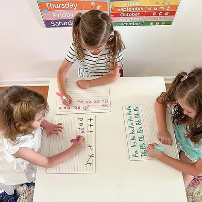 1 Small Dry Erase Board for Kids - Mini White Board for Students and Teachers - Durable and Portable Individual Whiteboard with Rounded Corners - Double Sided Small White Boards (9x12 Inches)