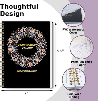 DOURA End of Life Planner : My Final Wishes End of Life Planner, Death Planner Organizer for Beneficiary Info, Will Preparation, Last Wishes, B5(9.5" * 7")