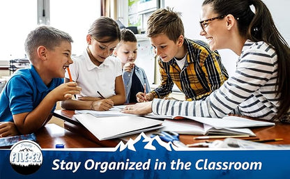 FILE-EZ Two-Pocket Folders, White, 25-Pack, Textured Paper, Letter Size (EZ-32510)