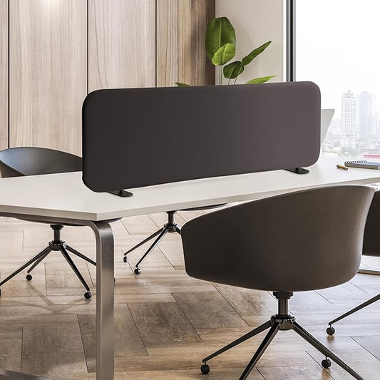 Desk Divider, Movable Desk Panel Privacy Partition for Home Office, Student, Classroom, Study, Free Standing, Scratch Resistance, 48"x18", Midnight
