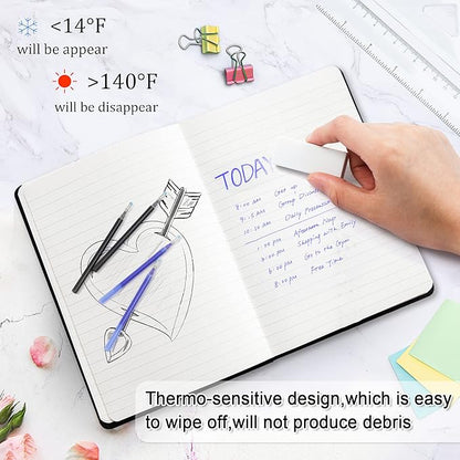 Vanstek 12 Pack 6 Blue 6 Black Erasable Gel Pen Refills, Gel Ink Refills Compatible with FriXion & Friction Erasable Pens, Fine Point 0.7 mm, Perfect for Writing Planner & Crossword Puzzles