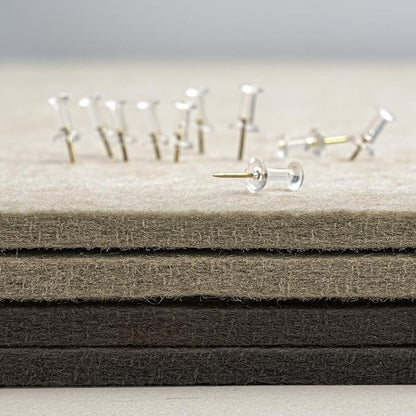 Large Bulletin Board - 48 x 36 Inches, Decorative Felt Pin Board for Wall - 4' x 3' Foldable Photo Display Board with Self-Adhesive Tape, Includes 20 Push Pins - Desert Brown