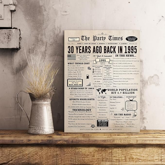 Huameigf Jumbo 30th Birthday Card Gifts for Daughter Son, Unique 30th Birthday Party Decorations for Women Men, Large 30 Years Old Bday Card for Him Her