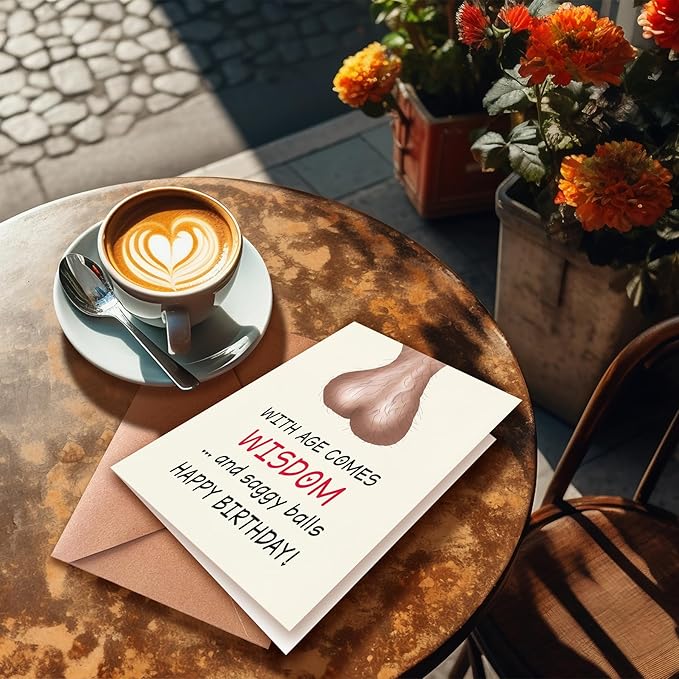 Funny Rude Adult Themed Perfect for Birthdays, Funny Anniversary Card for Husband and Boyfriend, Witty Joke Best Wishes Celebration Card, Perfect for Friends, Family, Spouse