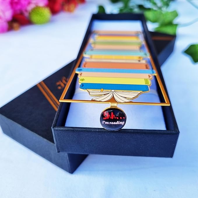 Book Tracker Bookmark Bookshelf Tracker Bookmark Metal Bookmark Reading Log tbr Double Sided Library Book Tracker Vintage Book List Book Tracker Bookmarks (Shh...I am Reading)