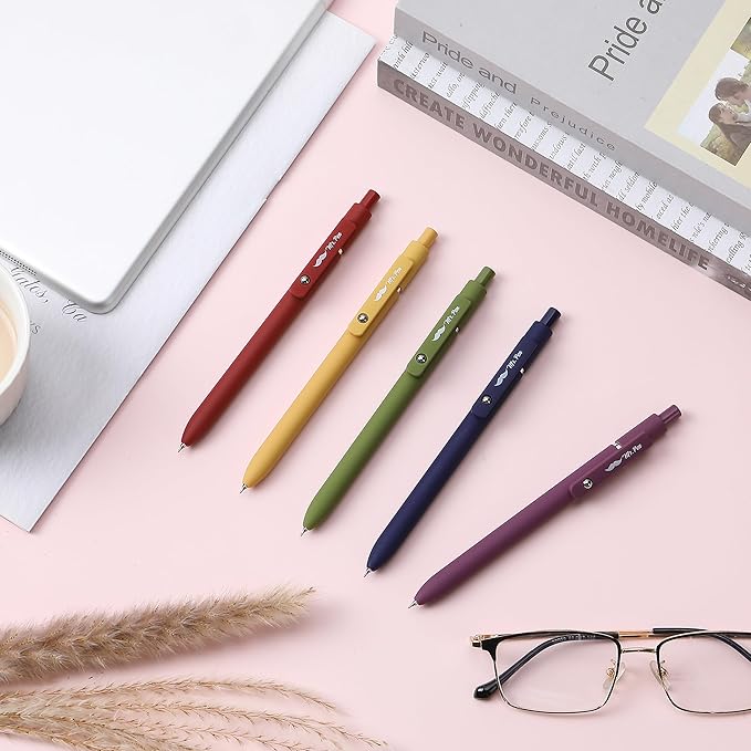 Mr. Pen- Aesthetic Highlighters and Gel Pens, 10 Pack, Vintage Color Bible Highlighters No Bleed, Black Ink Gel Pens, Highlighter Pens, No Bleed Highlighters for Bibles, Gel Pens