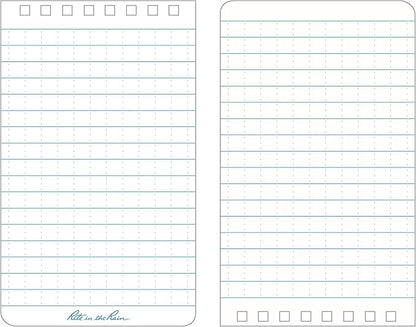 Rite in the Rain Weatherproof Top Spiral Notebook, 3" x 5", Blue Cover, Universal Pattern, 3 Pack (No. 235-3)