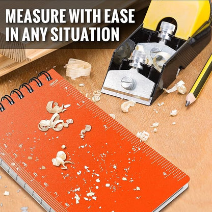 POPYOLA 8 Pack Waterproof Pocket Notebook, 3x5 Pocket Notepad, All Weather Mini Spiral Notepad, Write in the Rain Police Notepad with 100 Squared Pages for Outdoor Home Office School, Orange