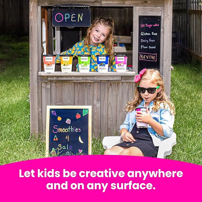 Chalk Markers Fine Tip (10 Pack, 1mm Extra Fine Point) - Neon Liquid Chalk Pens for Blackboards, Chalkboard, Bistro, Car Windows, Dry Erase Boards, Glass - Thin, Wet Erase, Erasable Chalkboard Markers