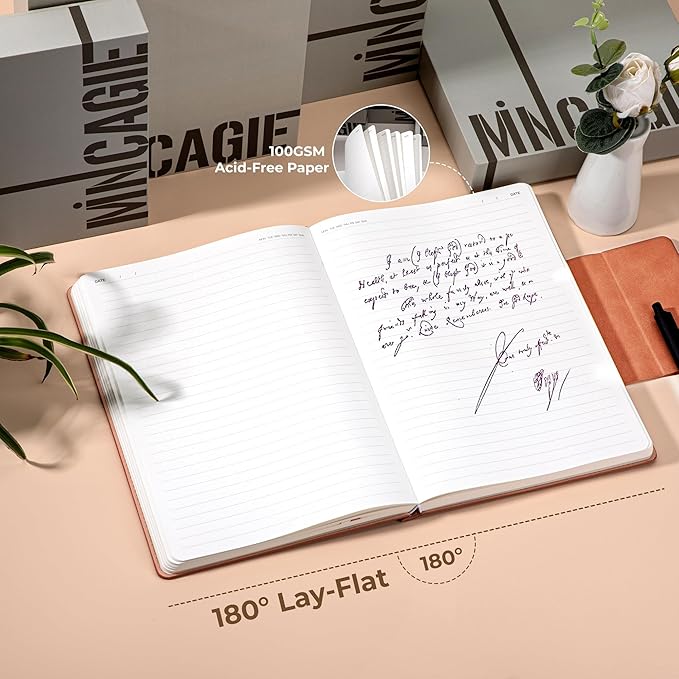 Lined Leather Journals for Writing B5 Large Journaling Notebooks with 100 GSM Thick Paper Journal Notebook for Men & Women with Buckle Closure Travel Work Note Taking Diary, 7.28" x 10.23", Pink