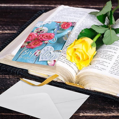 Zhanmai 80 Pack 4 x 6 Inch Religious Christian Birthday Cards Bulk with Scripture Assorted Bible Verse Designs Christian Blessings Birthday Cards with Envelopes (Teacup Style)