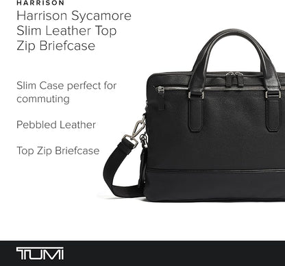 TUMI Harrison Sycamore Slim Brief - 14-Inch Laptop Briefcase - Professional Business Briefcase with Removable Shoulder Strap