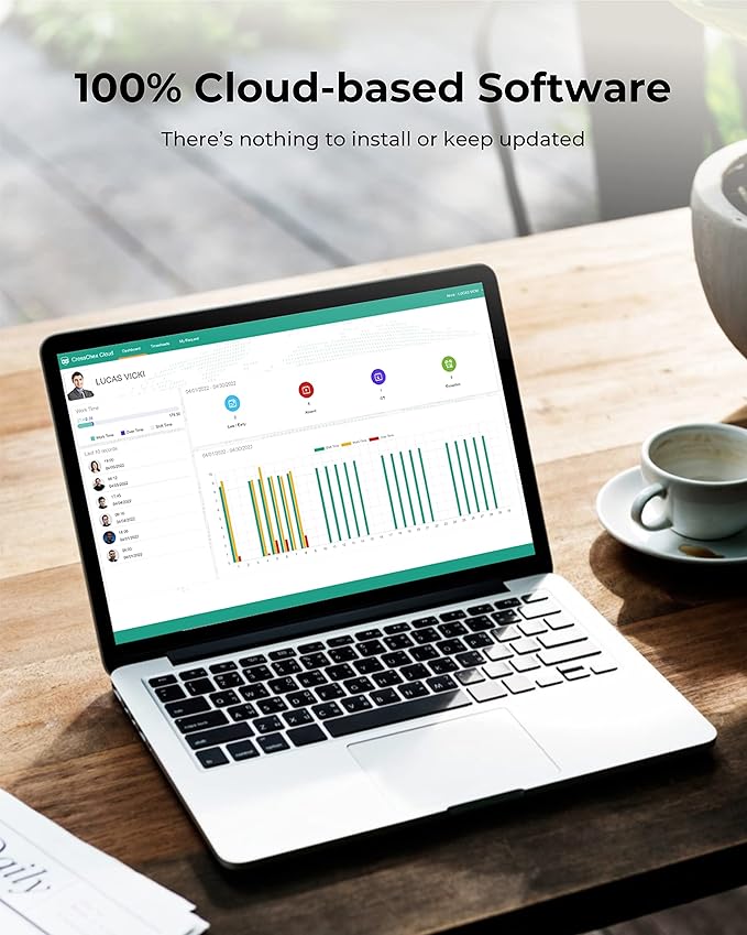 ANVIZ Time Clocks for Employees Small Business - FacePass 7 Pro Biometric Clock in and Out Machine - Face + RFID + Pin Punching in one, Support Door Access, with Professional Cloud Software