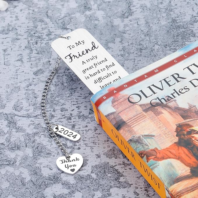 Best Friend Gifts for Women Bookmark Gifts for Friendship Christamas Stocking Stuffers for Friends Valentine's Day Gifts Galentine’s Day for Best Friend Female Birthday Graduation Gifts for Women