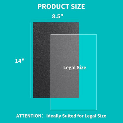 Binditek 100 Pack Binding Covers and Backs Set, 8.5 x 14 Inches, Including 50 Pcs 8 Mil Clear PVC Binding Covers, 50 Pcs 12 Mil Sand-Textured Polycovers, for Legal Size