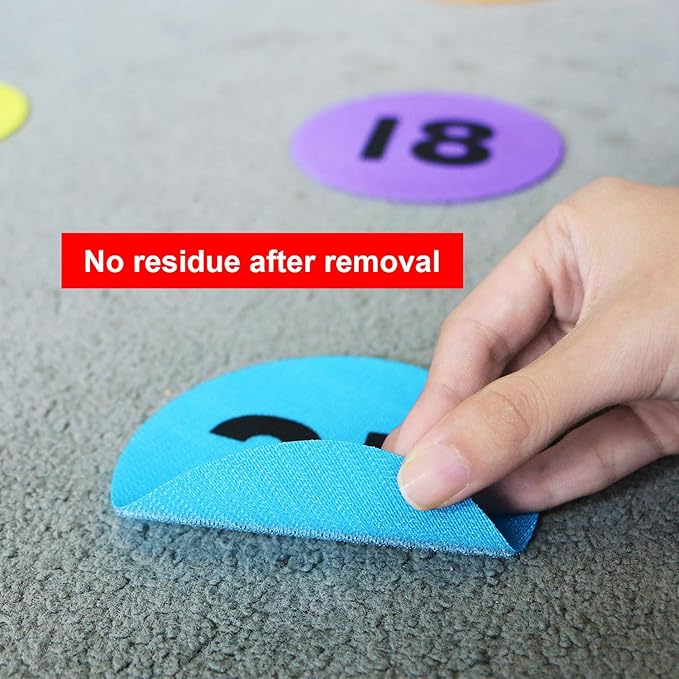 Carpet Spot Markers with Numbers 1-36 for Teachers and Kids, Classroom Floor Circles Dots Rug Mats for Kindergarten Preschool Organization, 4 Inch 36 Pack