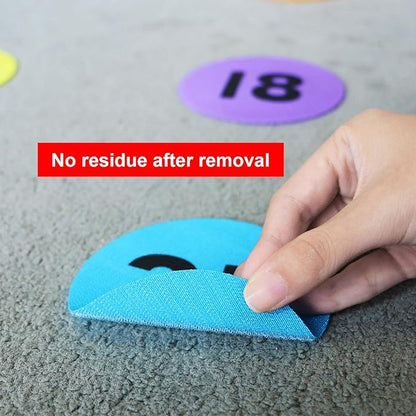 Carpet Spot Markers with Numbers 1-36 for Teachers and Kids, Classroom Floor Circles Dots Rug Mats for Kindergarten Preschool Organization, 4 Inch 36 Pack