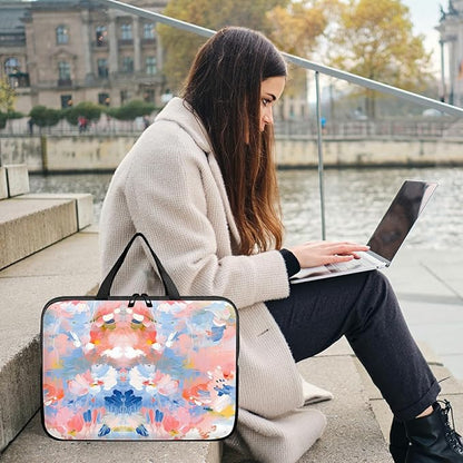 Universal Tablet Laptop Sleeve Case 10 inch, Watercolor Flowered Slim Carrying Case Durable Handbag Travel Laptop Bag for 7 to 10-inch Laptops/Notebook/Kids Tablet/ipad/eBook Readers