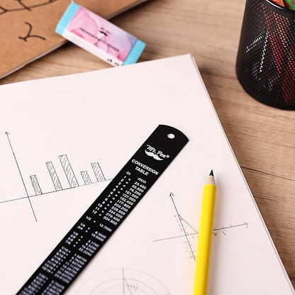 Mr. Pen- Steel Rulers, 2 Pcs, 6" and 12", Black, 6 Inch Ruler Metal Rulers, Small Metal Ruler 6 Inch Metal Ruler Thin Flat, Stainless Steel Ruler 12 Inch, Centimeter Ruler, Steel Ruler 12 Inch