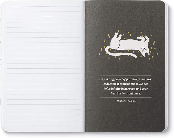 Compendium Softcover Journal - There are no ordinary cats. – A Write Now Journal with 128 Lined Pages, 5″W x 8″H