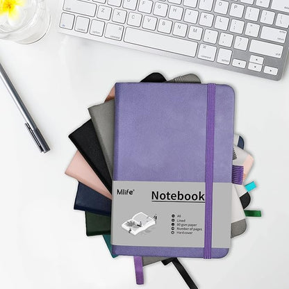 A6 Small Journal Notebook, Lined Pocket Notebook with Pen Holder, Mini Notebook Hardcover, 192 Pages, 3.9 inches * 5.5 inches Jurnal for Women and Man (3Pack Turquoise)