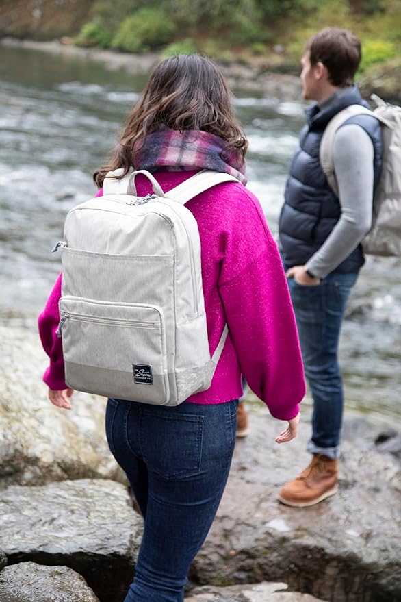Skyway Luggage Rainier Simple Backpack, Eco-Friendly Made of 100% rPET Travel Laptop Bag for Women & Men, Flight Approved Carry On Bag, 16L, Tahoe Blue