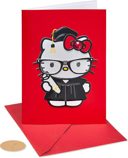 Papyrus Hello Kitty Graduation Card (Happy Happy Graduation)