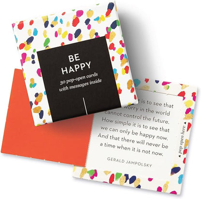 Compendium ThoughtFulls Pop-Open Cards — 2-Pack of You're Awesome, Be Happy — 60 Pop-Open Cards, Each with a Different Message Inside
