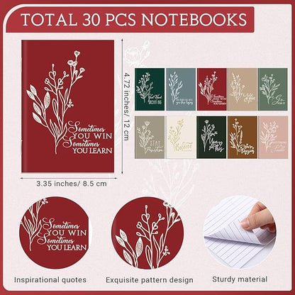 60 Pcs Inspirational Notebooks Motivational Mini Notepads Bulk Aesthetic Mini Notebook with Pen Employees Appreciation Gifts for Social Worker Coworkers Teachers Office (Joyous Colors)