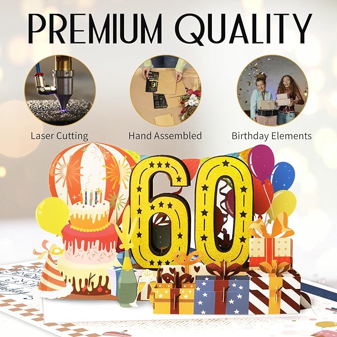 Funny 90th Birthday Card for Women Men, 3D Pop Up 90th Birthday Decorations for Her Him, Happy 90th Birthday Gifts for Grandma Grandpa, Jumbo 90 Year Old Birthday Card, Review of 1935, Classy (8"x10")