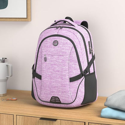 SHRRADOO Travel Laptop Backpack, Business Anti Theft Slim Durable Laptops Backpack with USB Charging Port, College High School Computer Bag Gift for Men Women Fits 16.3 Inch Notebook