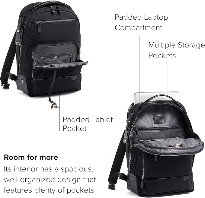 TUMI Harrison Warren Backpack - 15-Inch Laptop Backpack - Stylish Women's & Men's Backpack for Travel & Business - Black
