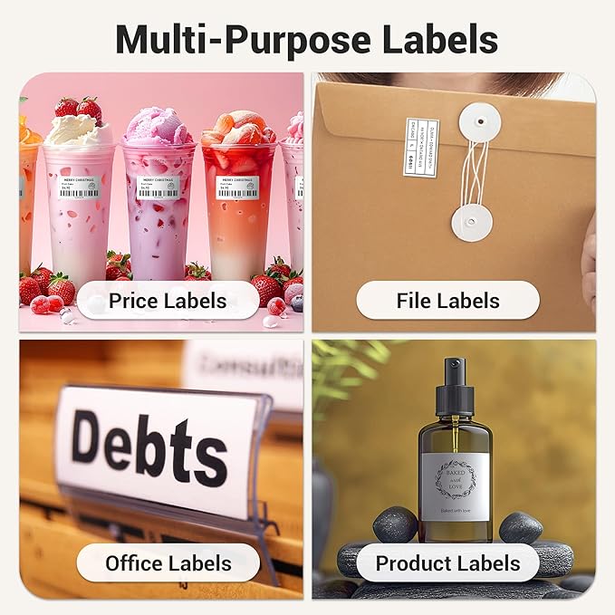 Direct Thermal Labels,2''X1.18''(50 x 30 mm) Thermal Label Sticker,Thermal Printer Labels for UPC, Barcodes, Postage, Address,Compatible with Most Desktop Label Printers 115 Labels, 3 Rolls